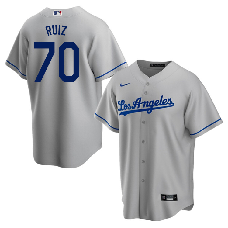 Nike Men #70 Keibert Ruiz Los Angeles Dodgers Baseball Jerseys Sale-Gray